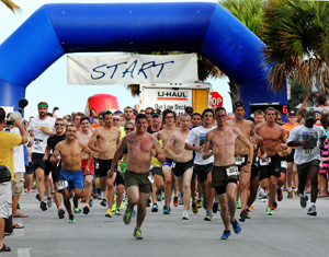 The 5k run/walk is to begin at 7:30 p.m. at the Southernmost Point in the continental United States, located beside the Atlantic at Whitehead and South streets. 